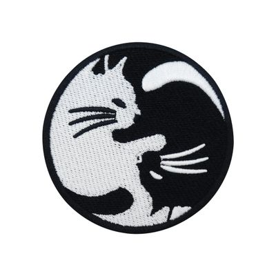 Finally Home Yin Yang Cat Iron-On Patch | Moon Patches, Iron-On Designs