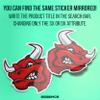 Erreinge X2 Pre-Spaced Vinyl Sticker, Red, 15 cm, Shark, Right and Left view 4