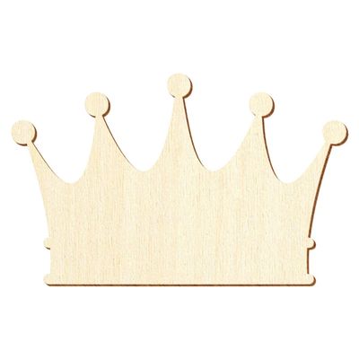 Wooden Crown V1 for Craft Décor, 49 cm, Set of 10