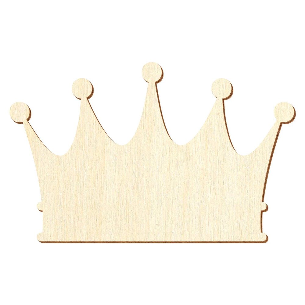 Wooden Crown V1 for Craft Décor, 49 cm, Set of 10