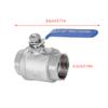 1/2-Inch Ball Outlet Faucet, 2-Piece Female-Thread Ball Valve with 304 Stainless Steel Lever Handle, Full-Port Connection, 1-1/2 in. DN40, 1000 WOG view 4