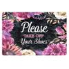 HUGS IDEA Doormat with “Please Take Off You's Shoes” Text, Thin Floor Mat, Home Decor, Rectangular Doormat, Kitchen Runner view 1