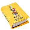 Personalized Yellow Gotteslob Cover with Embroidered Felt Ark Motif view 1
