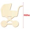 Wooden Stroller Craft Shape, 5–50 cm, 41 cm, Pack of 50 view 3