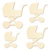 Wooden Stroller Craft Cutouts, 5–50 cm, 100-Pack view 2