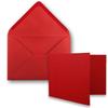 75 Red DIN A7 Folded Cards with C7 Envelopes view 1
