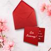 75 Red DIN A7 Folded Cards with C7 Envelopes view 2