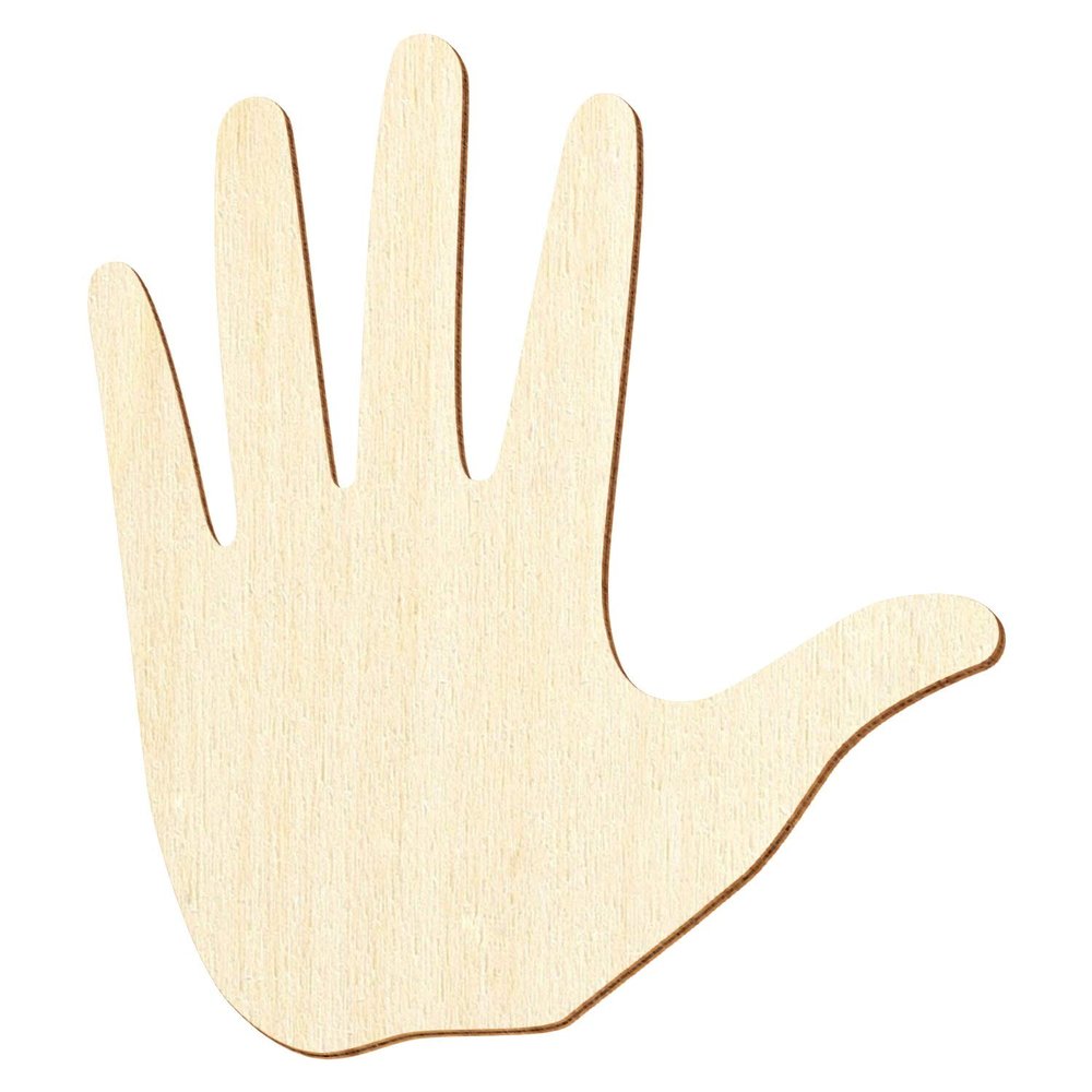 Wooden Hand for Décor and Crafts, 3–50 cm, 15 cm, Pack of 50