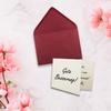 400-Piece DIN A7 Folded Card and C7 Envelope Set, Natural White and Dark Red view 2