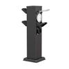 ledscom.de POLLY Outdoor Socket Pillar, 3-Outlet, IP44, Timer, Stainless Steel, Black, 40 cm view 2