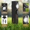 ledscom.de POLLY Outdoor Socket Pillar, 3-Outlet, IP44, Timer, Stainless Steel, Black, 40 cm view 3