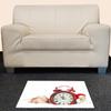 Wallario Non-Slip Doormat with Design – Alarm Clock with Snowman and Gifts, 50 x 70 cm, Flat-Woven view 2