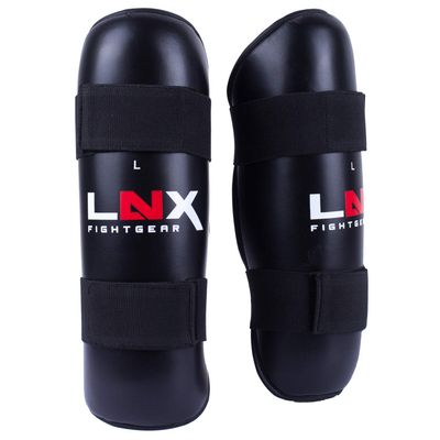 LNX Performance Pro Single Shin Guards, Black – Ideal for TKD, Kickboxing, Karate & Martial Arts