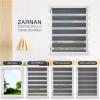 Zarnan Double Roller Blind, No-Drill Clip-Fit, Anthracite, 70 x 150 cm (66 cm Fabric Width) view 3