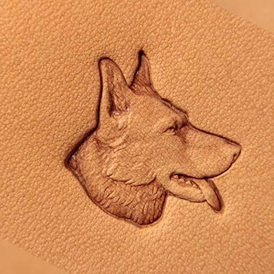 German Shepherd Leathercraft Stamp, Brass, #293