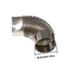 WGE 90° Chimney Pipe Elbow, 50–300 mm, Stainless Steel, Galvanized Steel, 10 cm view 2