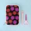 Montoj Makeup Brush Pouch with Zipper, Rose Pattern view 2