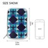 Montoj Makeup Brush Pencil Case with Zipper, Geometric Pattern, Navy Blue view 3