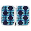 Montoj Makeup Brush Pencil Case with Zipper, Geometric Pattern, Navy Blue view 4