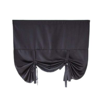 Tubayia Privacy Roman Shade Curtain for Kitchen, Bathroom, Living Room and Bedroom (Black)