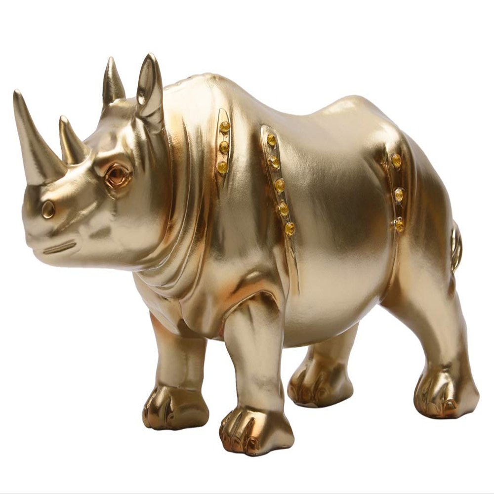 PTZD041 Handcrafted Resin Rhinoceros Statue