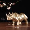 PTZD041 Handcrafted Resin Rhinoceros Statue view 2