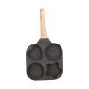 Pleayietoopiatiey 4-Hole Nonstick Egg Pan, 19 x 19 x 2 cm, Black view 2
