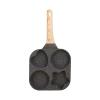 Pleayietoopiatiey 4-Hole Nonstick Egg Pan, 19 x 19 x 2 cm, Black view 3