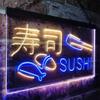 ADVPRO Sushi Shop Japan Food Dual-Color LED Neon Sign, Blue & Yellow, 600 × 400 mm view 3