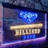 ADVPRO Billiard Room Pool Snooker Man Cave Dual-Color LED Neon Sign, Blue & Yellow, 600 x 400 mm view 3