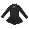 Yeahdor Girls' Black Figure Skating & Ballet Dress with Rhinestones, Size 164 view 3