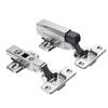 ECOSWAY Straight-Arm Full-Overlay Cabinet Hinge, Nickel Finish, Auto-Adjustable, Quick Install - B, Small view 1