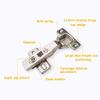 ECOSWAY Straight-Arm Full-Overlay Cabinet Hinge, Nickel Finish, Auto-Adjustable, Quick Install - B, Small view 2