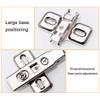 ECOSWAY Straight-Arm Full-Overlay Cabinet Hinge, Nickel Finish, Auto-Adjustable, Quick Install - B, Small view 4