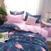 Morbuy 3-Piece Duvet Cover Set with 1 Duvet Cover and 2 Pillowcases, Soft Breathable Microfiber, Flamingo, 135 x 200 cm + 80 x 80 cm view 3