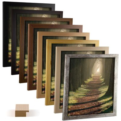 myposterframe Juno Picture Frame 24 x 32 cm, Natural Brown, with 1 mm Matte Acrylic Glazing