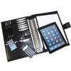 ALMADIH Black Premium Leather A4 Conference Folder with Removable Ring Binder and Notepad view 3