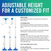 Boat Cover Support Poles, Adjustable Support System for Jon Boats, Pontoons, Aluminum Covers and Bimini Tops, Marine-Grade, 2-Pack view 4