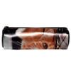 EZIOLY Cat-Pattern Leather Pencil Case, 20 x 6 cm, Orange view 1