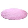 YAOTT Short-Pile Faux Fur Round Chair Cushion, Solid Pink, 120 × 120 cm, 2.5 cm Pile view 2