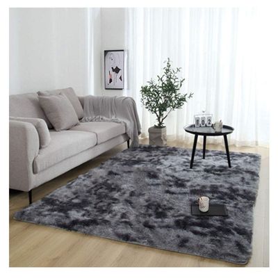 YAOTT Modern Shaggy High-Pile Rug, Dark Gray, 60 × 200 cm