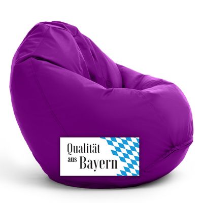 Bruni Classico L Bean Bag Chair, Violet – XL Bean Bag with Inner Bag
