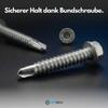 PROTECH 20-Pack 5.5 x 32 mm A2 Stainless Steel Hex Washer-Head Self-Drilling Screws, DIN 7504K view 4