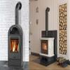 rg-vertrieb 130 mm Stove Pipe T-Piece, 2 mm Steel, Black Senotherm Finish view 3