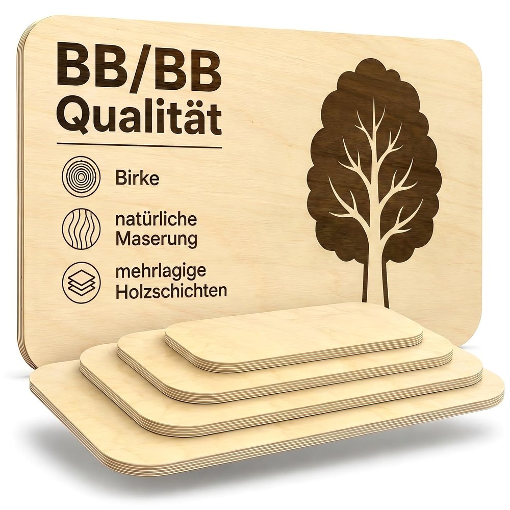 AUPROTEC 40 x 90 cm Birch Multiplex Wood Panel | Black | 18 mm