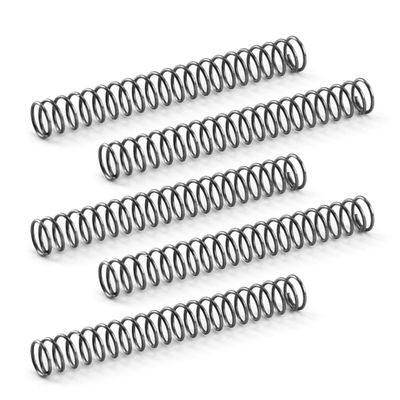 MroMax 0.1 cm Wire Diameter, 0.5 cm Outer Diameter, 4 cm Free Length, Spring Steel Coil, Extended Compression Spring, 5 Pieces