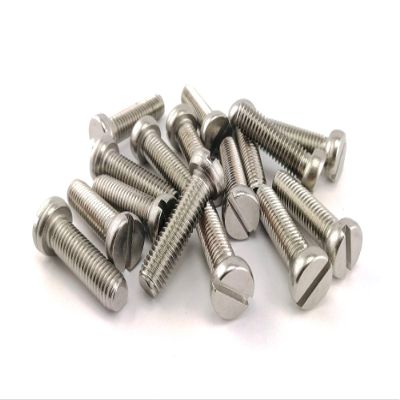 Slotted Cheese Head Screws, Stainless Steel A2, DIN 84 (M1.6x8), 50-Pack