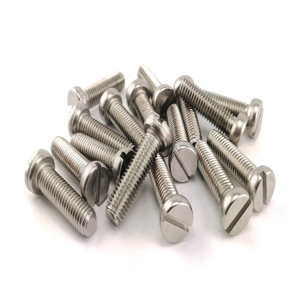 Slotted Cheese Head Screws, Stainless Steel A2, DIN 84 (M1.6x8), 50-Pack
