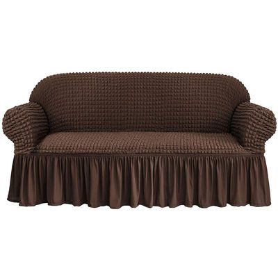 LINGKY Universal Stretch Sofa Cover, 3-Seater, Coffee