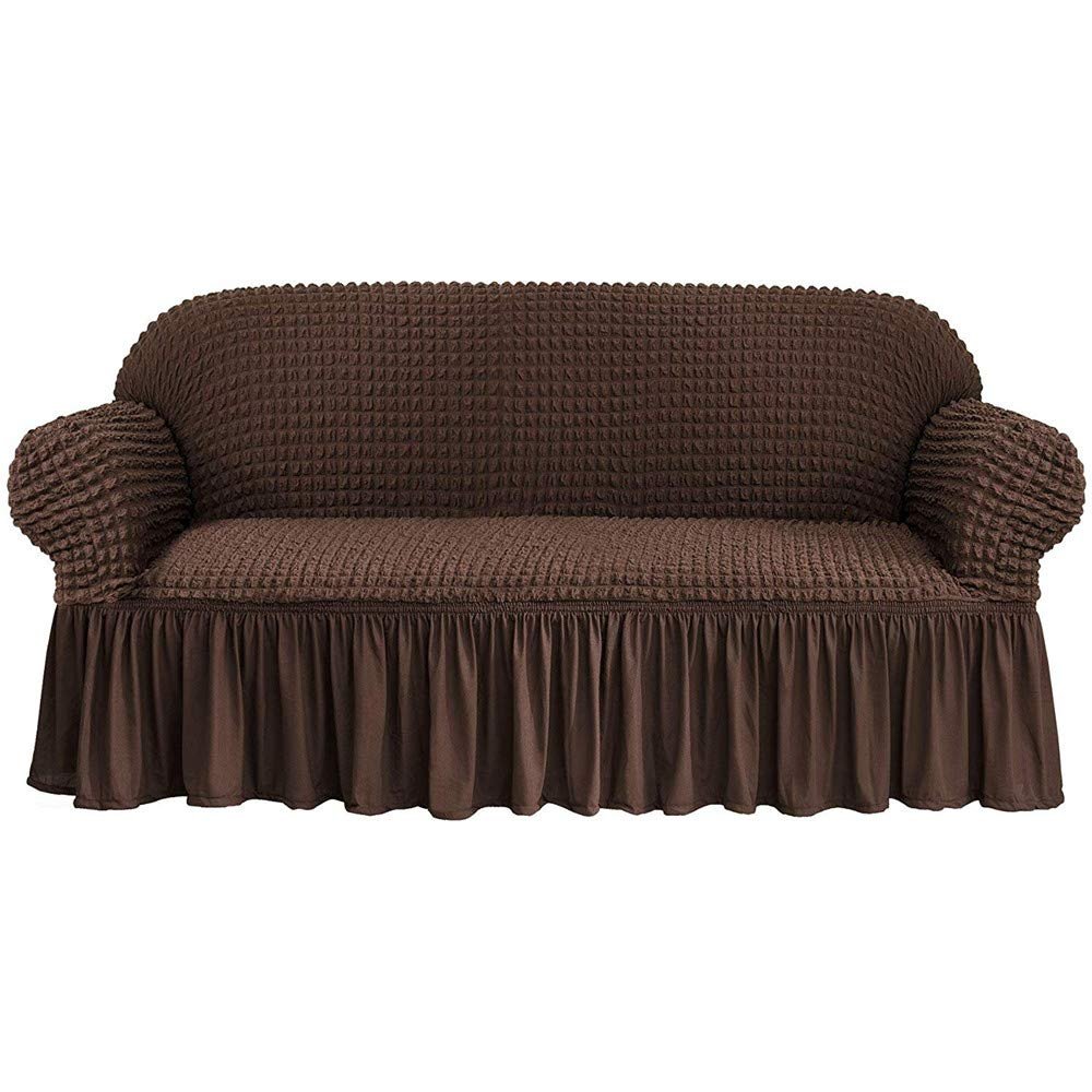 LINGKY Universal Stretch Sofa Cover, 3-Seater, Coffee